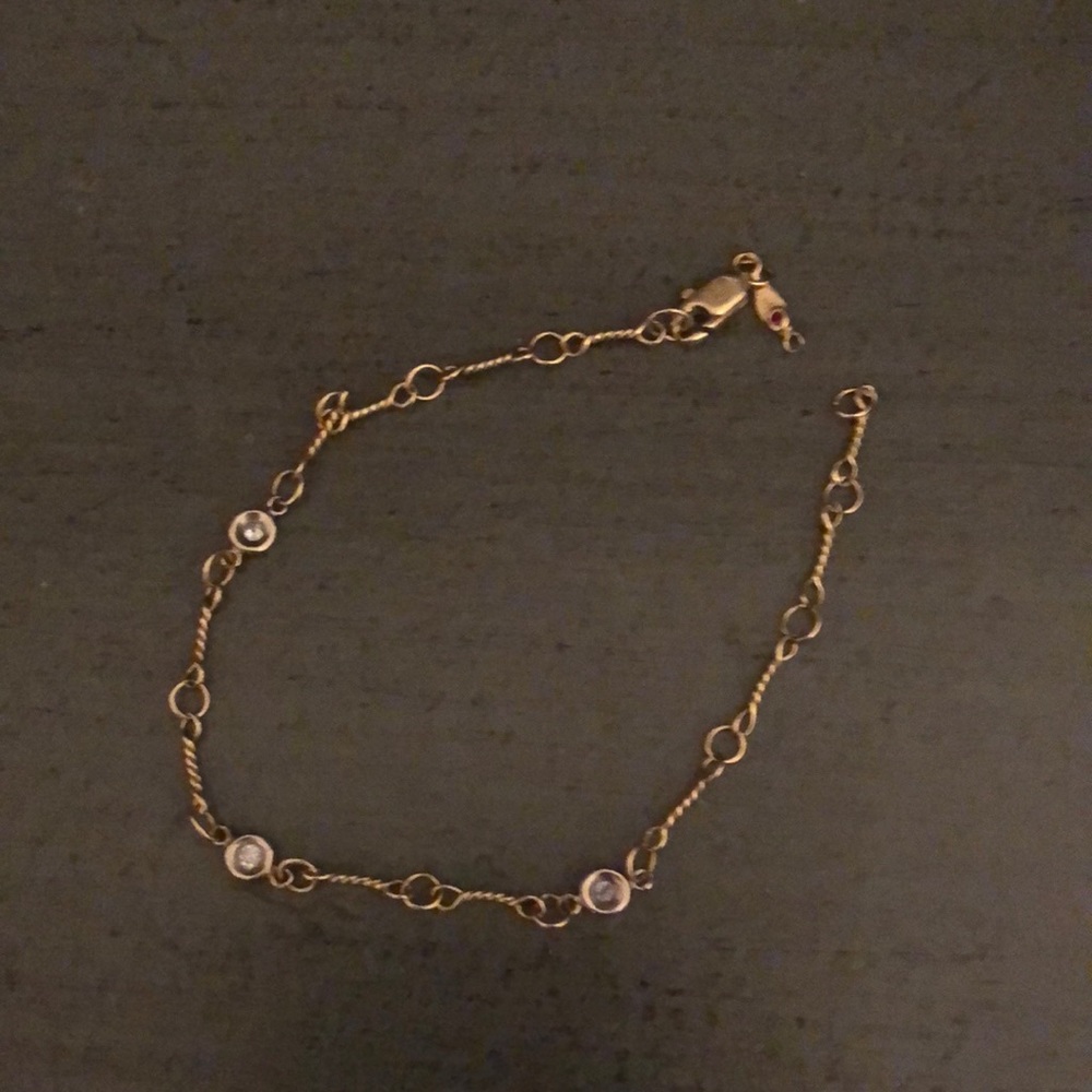 Roberto Coin two tone 18k gold and diamond bracelet